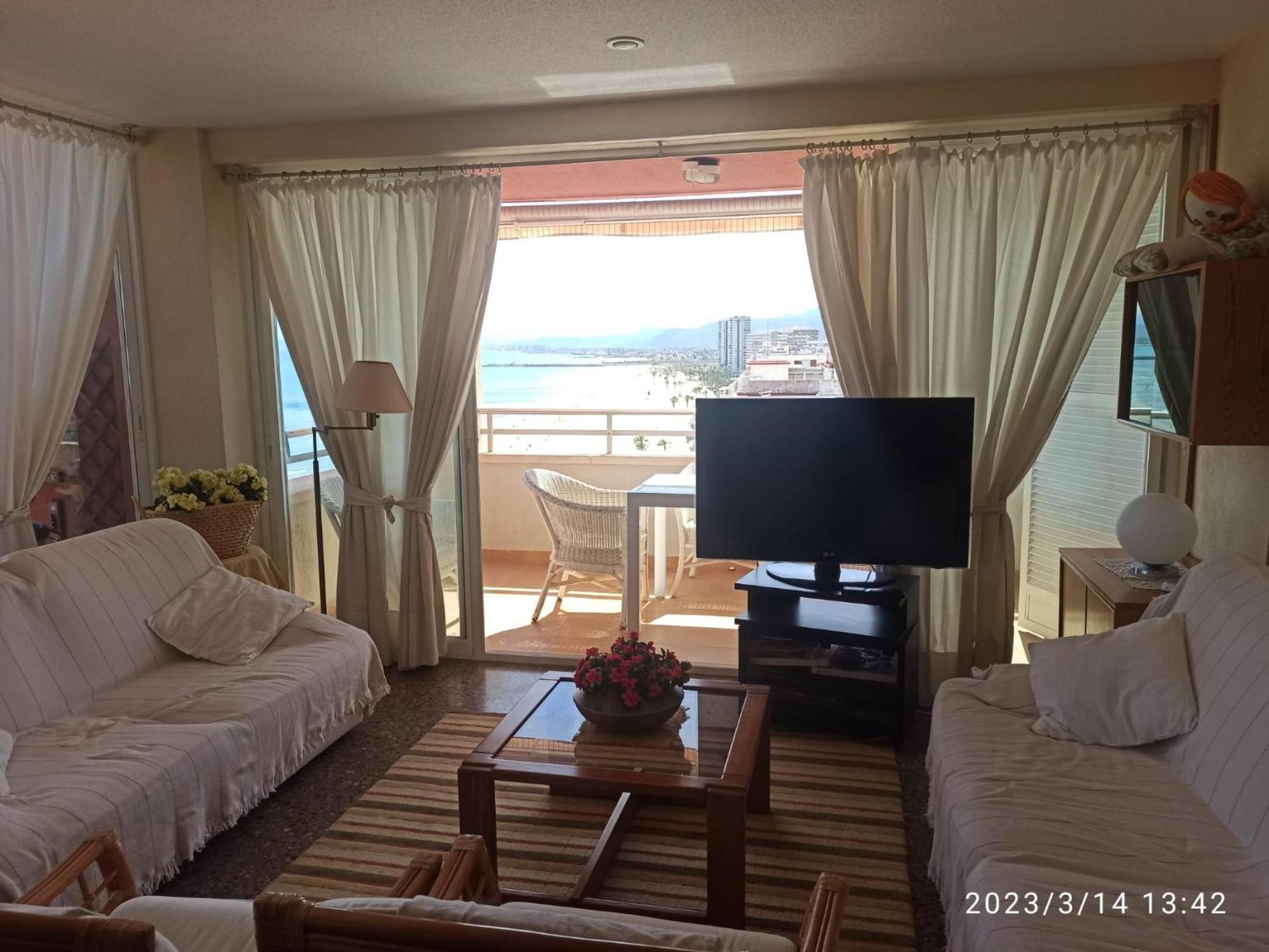 Apartmán Espectacular Terraza Y Vistas En 1A Linea De Playa Cullera Exteriér fotografie